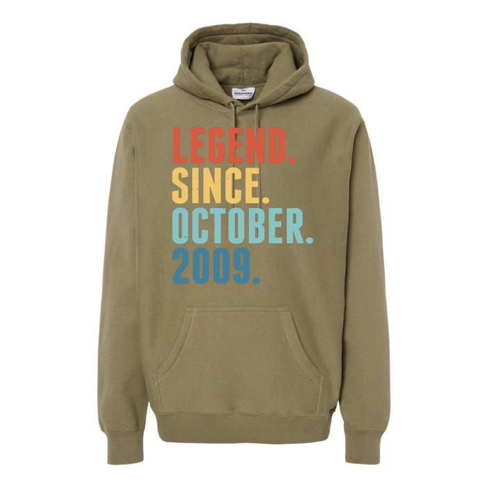 Vintage Legend Since October 2009 Birthday Premium Hoodie