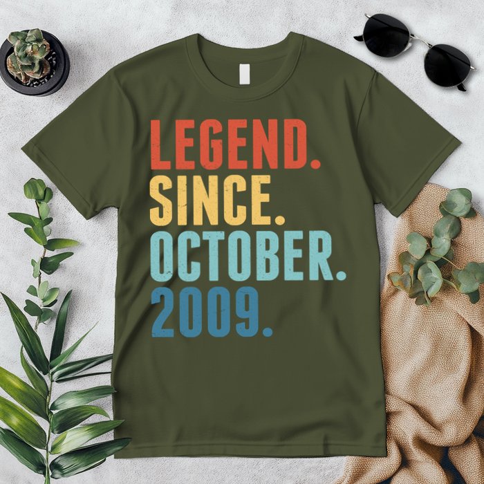 Vintage Legend Since October 2009 Birthday Premium T-Shirt