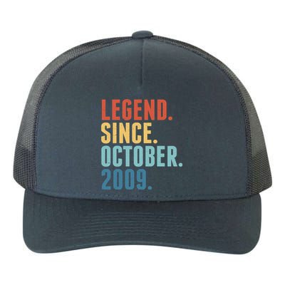 Vintage Legend Since October 2009 Birthday Yupoong Adult 5-Panel Trucker Hat