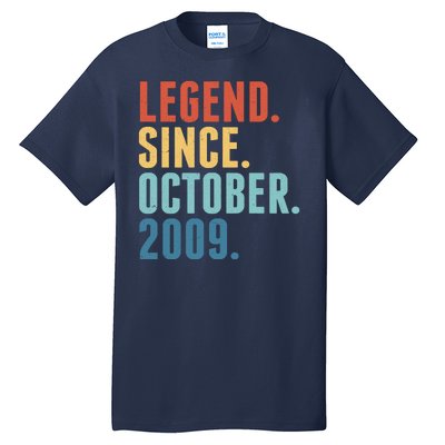 Vintage Legend Since October 2009 Birthday Tall T-Shirt