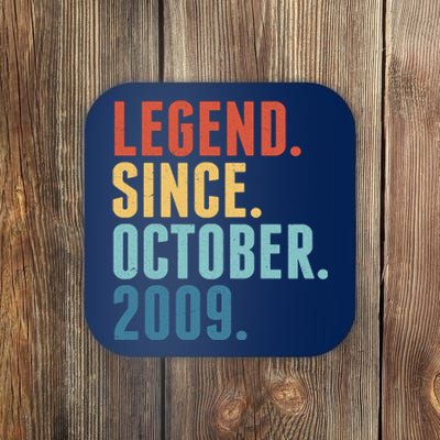 Vintage Legend Since October 2009 Birthday Coaster