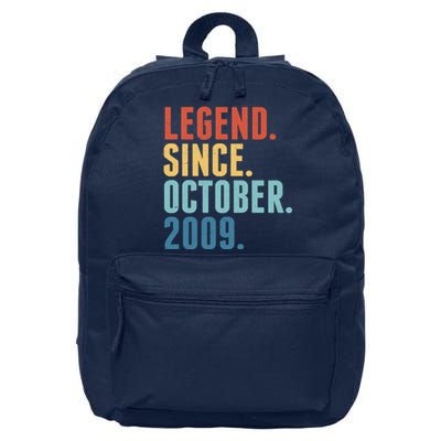 Vintage Legend Since October 2009 Birthday 16 in Basic Backpack