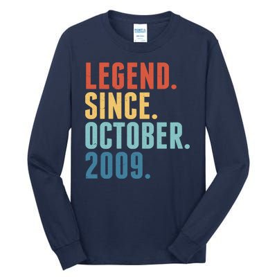 Vintage Legend Since October 2009 Birthday Tall Long Sleeve T-Shirt