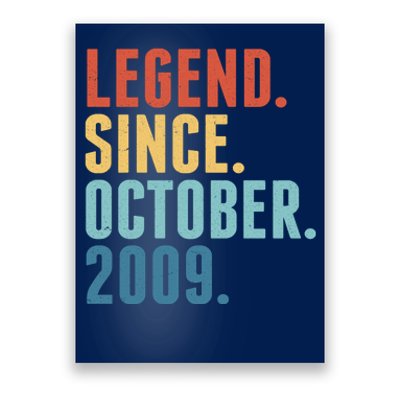 Vintage Legend Since October 2009 Birthday Poster