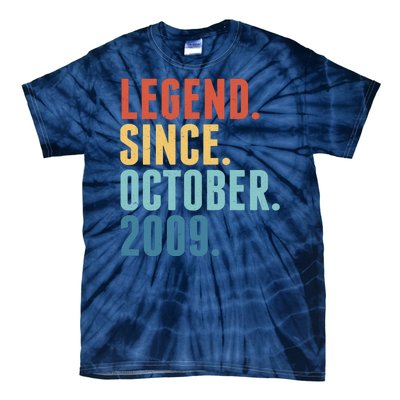 Vintage Legend Since October 2009 Birthday Tie-Dye T-Shirt