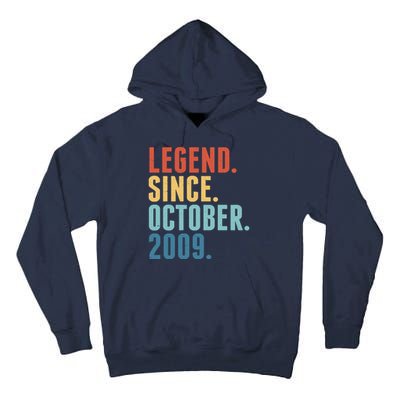 Vintage Legend Since October 2009 Birthday Tall Hoodie