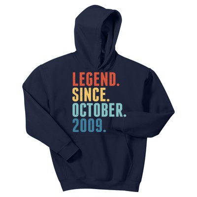 Vintage Legend Since October 2009 Birthday Kids Hoodie