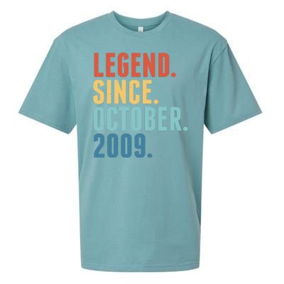 Vintage Legend Since October 2009 Birthday Sueded Cloud Jersey T-Shirt