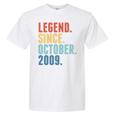 Vintage Legend Since October 2009 Birthday Garment-Dyed Heavyweight T-Shirt