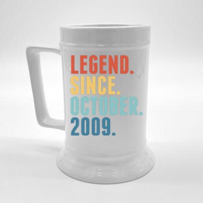 Vintage Legend Since October 2009 Birthday Beer Stein