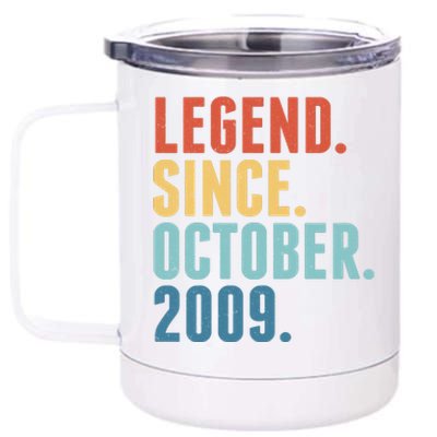 Vintage Legend Since October 2009 Birthday 12 oz Stainless Steel Tumbler Cup