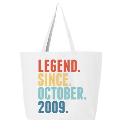 Vintage Legend Since October 2009 Birthday 25L Jumbo Tote