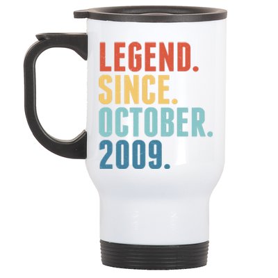 Vintage Legend Since October 2009 Birthday Stainless Steel Travel Mug