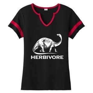 Vegetarian Life Style Herbivore Dinosaur Vegan Ladies Halftime Notch Neck Tee