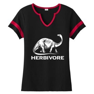 Vegetarian Life Style Herbivore Dinosaur Vegan Ladies Halftime Notch Neck Tee