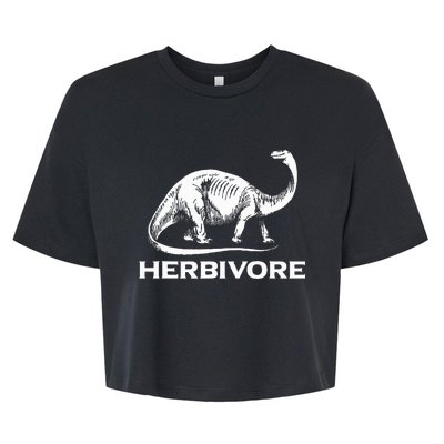 Vegetarian Life Style Herbivore Dinosaur Vegan Bella+Canvas Jersey Crop Tee