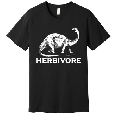 Vegetarian Life Style Herbivore Dinosaur Vegan Premium T-Shirt