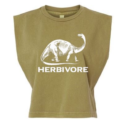 Vegetarian Life Style Herbivore Dinosaur Vegan Garment-Dyed Women's Muscle Tee