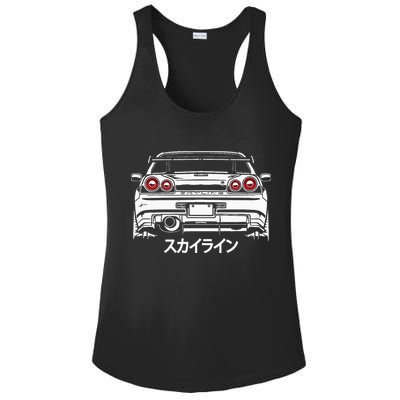 Vintage Legendary Skyline Jdm Gt R 34 Ladies PosiCharge Competitor Racerback Tank