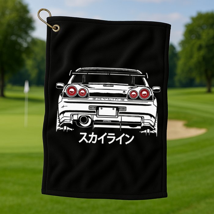 Vintage Legendary Skyline Jdm Gt R 34 Golf Towel