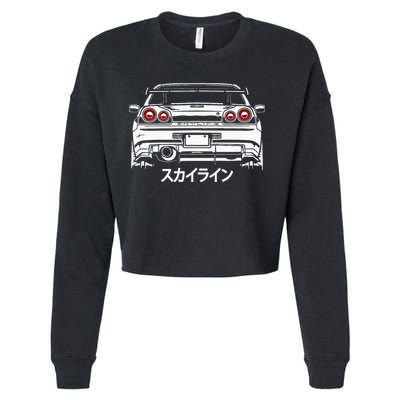 Vintage Legendary Skyline Jdm Gt R 34 Cropped Pullover Crew