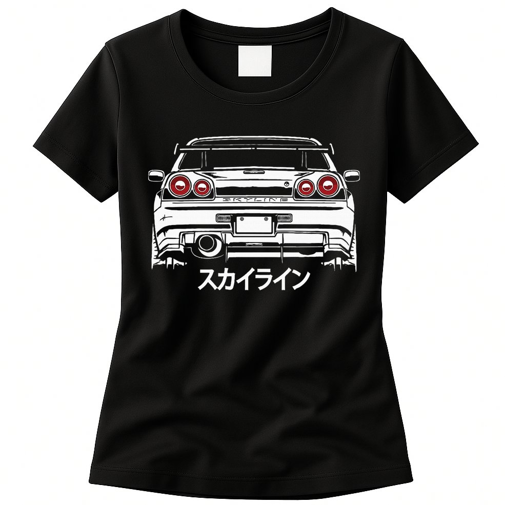 Vintage Legendary Skyline Jdm Gt R 34 Womens T-Shirt