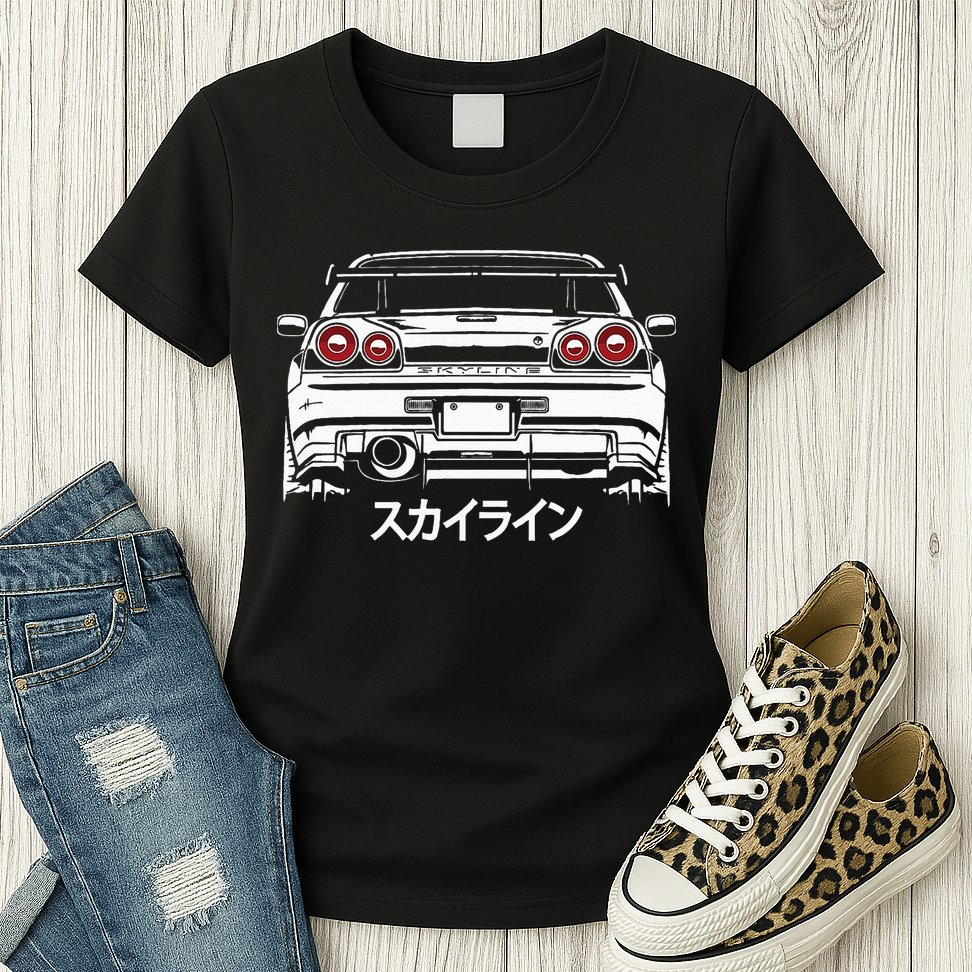 Vintage Legendary Skyline Jdm Gt R 34 Womens T-Shirt