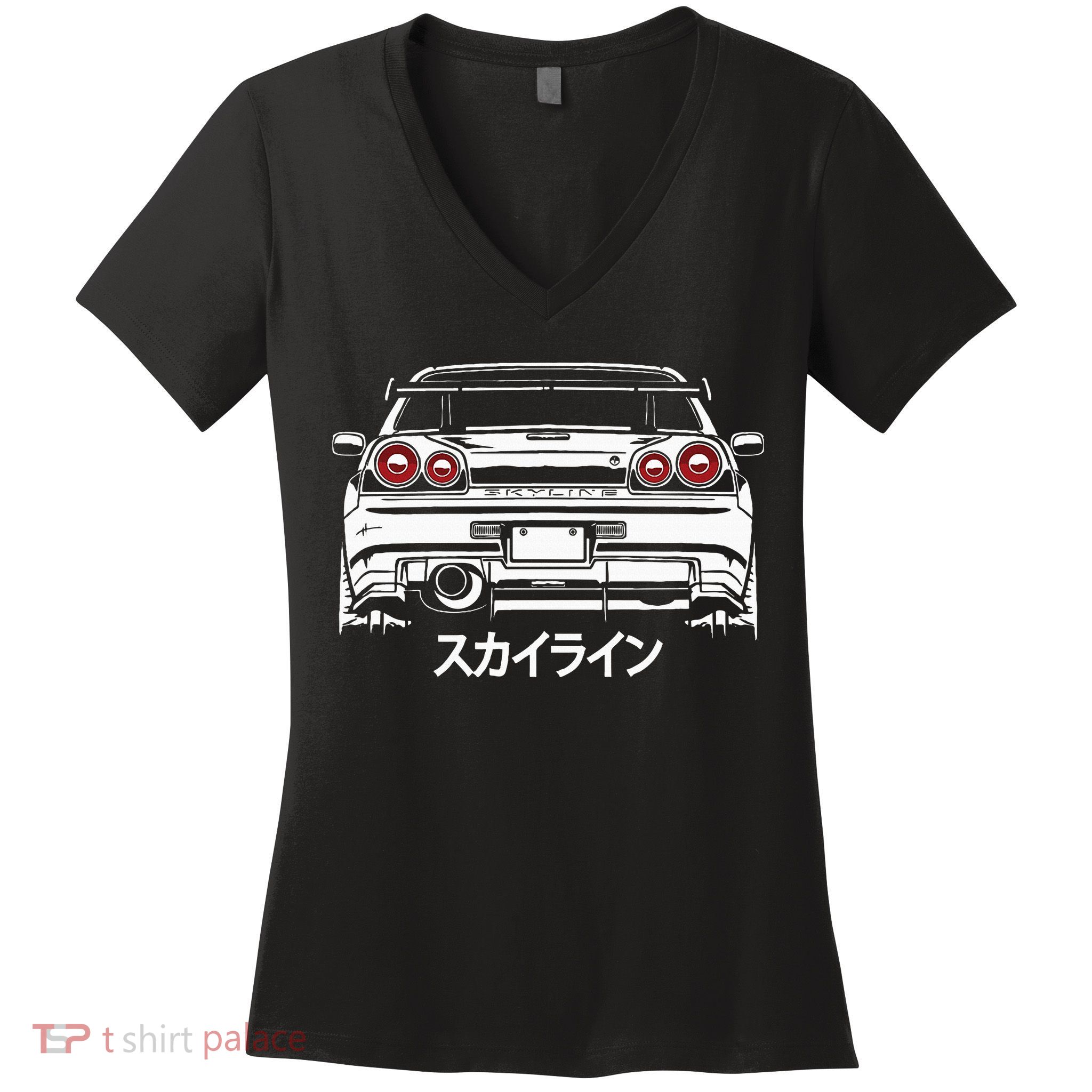 Vintage Legendary Skyline Jdm Gt R 34 Women's V-Neck T-Shirt