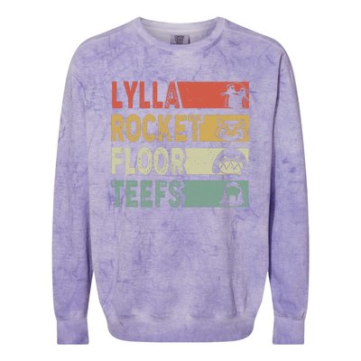 Vintage Lylla Teefs Floor Rocket Guardian Funny Matching Team Colorblast Crewneck Sweatshirt