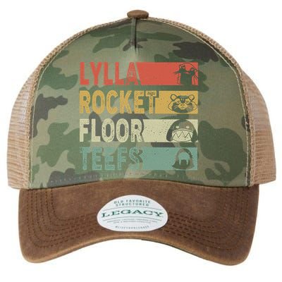 Vintage Lylla Teefs Floor Rocket Guardian Funny Matching Team Legacy Tie Dye Trucker Hat