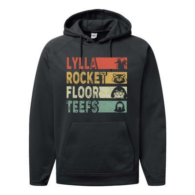 Vintage Lylla Teefs Floor Rocket Guardian Funny Matching Team Performance Fleece Hoodie