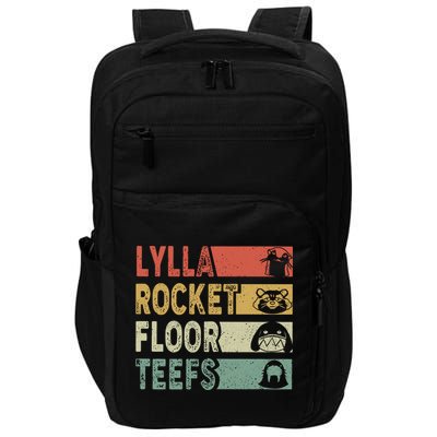 Vintage Lylla Teefs Floor Rocket Guardian Funny Matching Team Impact Tech Backpack