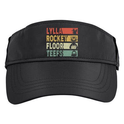 Vintage Lylla Teefs Floor Rocket Guardian Funny Matching Team Adult Drive Performance Visor