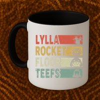 Vintage Lylla Teefs Floor Rocket Guardian Funny Matching Team Mug