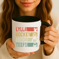 Vintage Lylla Teefs Floor Rocket Guardian Funny Matching Team Mug