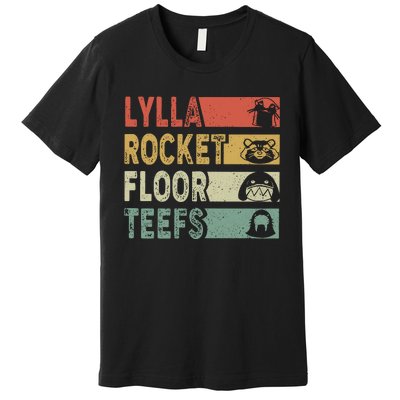 Vintage Lylla Teefs Floor Rocket Guardian Funny Matching Team Premium T-Shirt