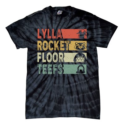 Vintage Lylla Teefs Floor Rocket Guardian Funny Matching Team Tie-Dye T-Shirt