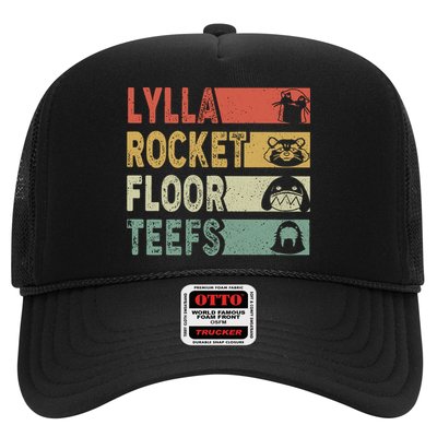 Vintage Lylla Teefs Floor Rocket Guardian Funny Matching Team Trucker Hat