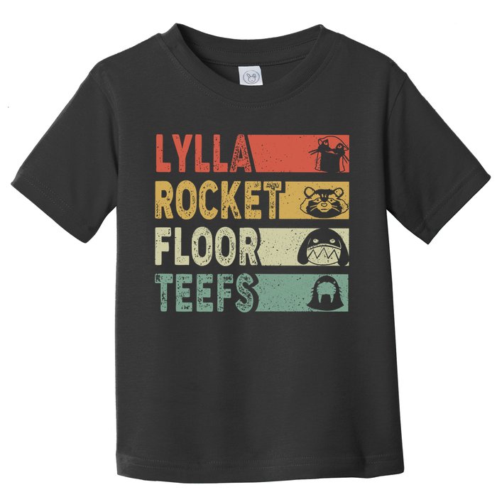 Vintage Lylla Teefs Floor Rocket Guardian Funny Matching Team Toddler T-Shirt