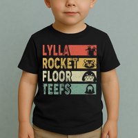 Vintage Lylla Teefs Floor Rocket Guardian Funny Matching Team Toddler T-Shirt