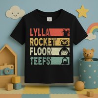 Vintage Lylla Teefs Floor Rocket Guardian Funny Matching Team Toddler T-Shirt