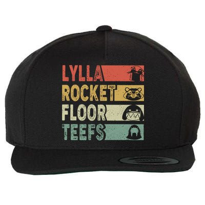 Vintage Lylla Teefs Floor Rocket Guardian Funny Matching Team Wool Snapback Cap