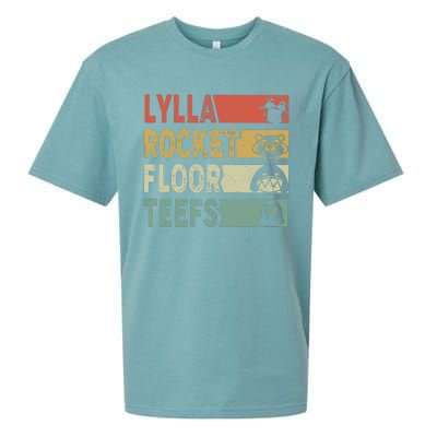 Vintage Lylla Teefs Floor Rocket Guardian Funny Matching Team Sueded Cloud Jersey T-Shirt