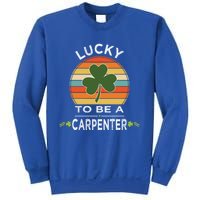 Vintage Lucky To Be A Carpenter St Patrick Day Gift Shamrock Gift Sweatshirt