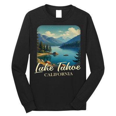 Vintage Lake Tahoe California Mountain Retro Long Sleeve Shirt