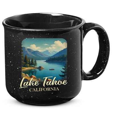 Vintage Lake Tahoe California Mountain Retro 15oz Campfire Ceramic Mug