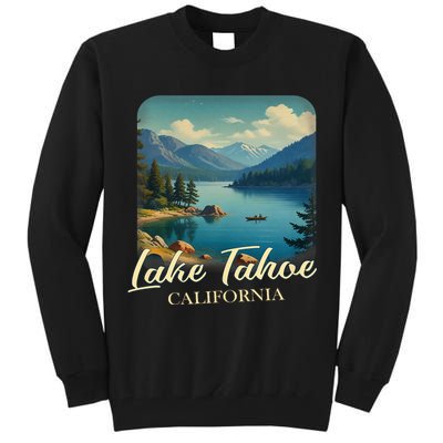 Vintage Lake Tahoe California Mountain Retro Tall Sweatshirt