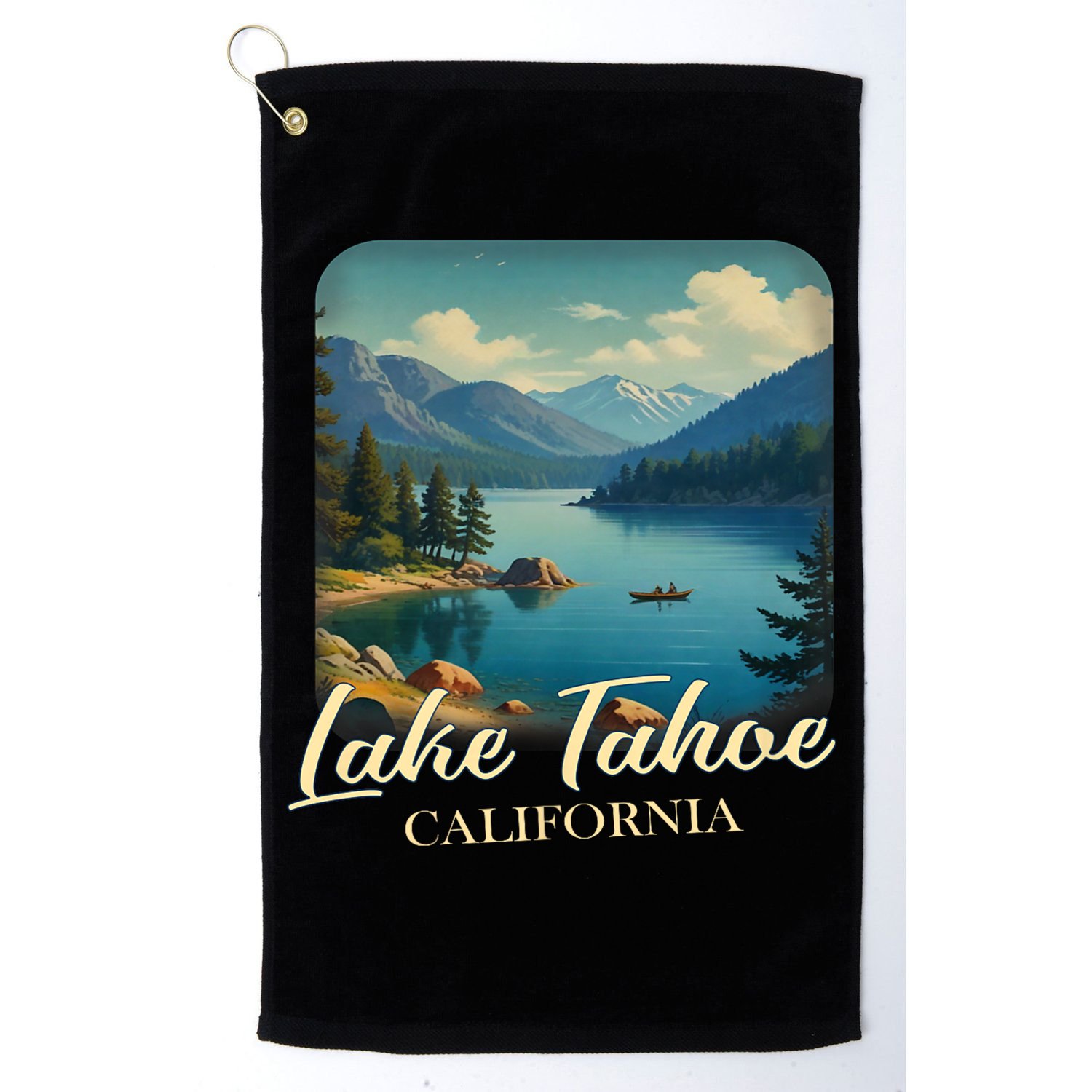 Vintage Lake Tahoe California Mountain Retro Golf Towel