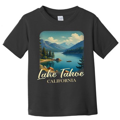 Vintage Lake Tahoe California Mountain Retro Toddler T-Shirt
