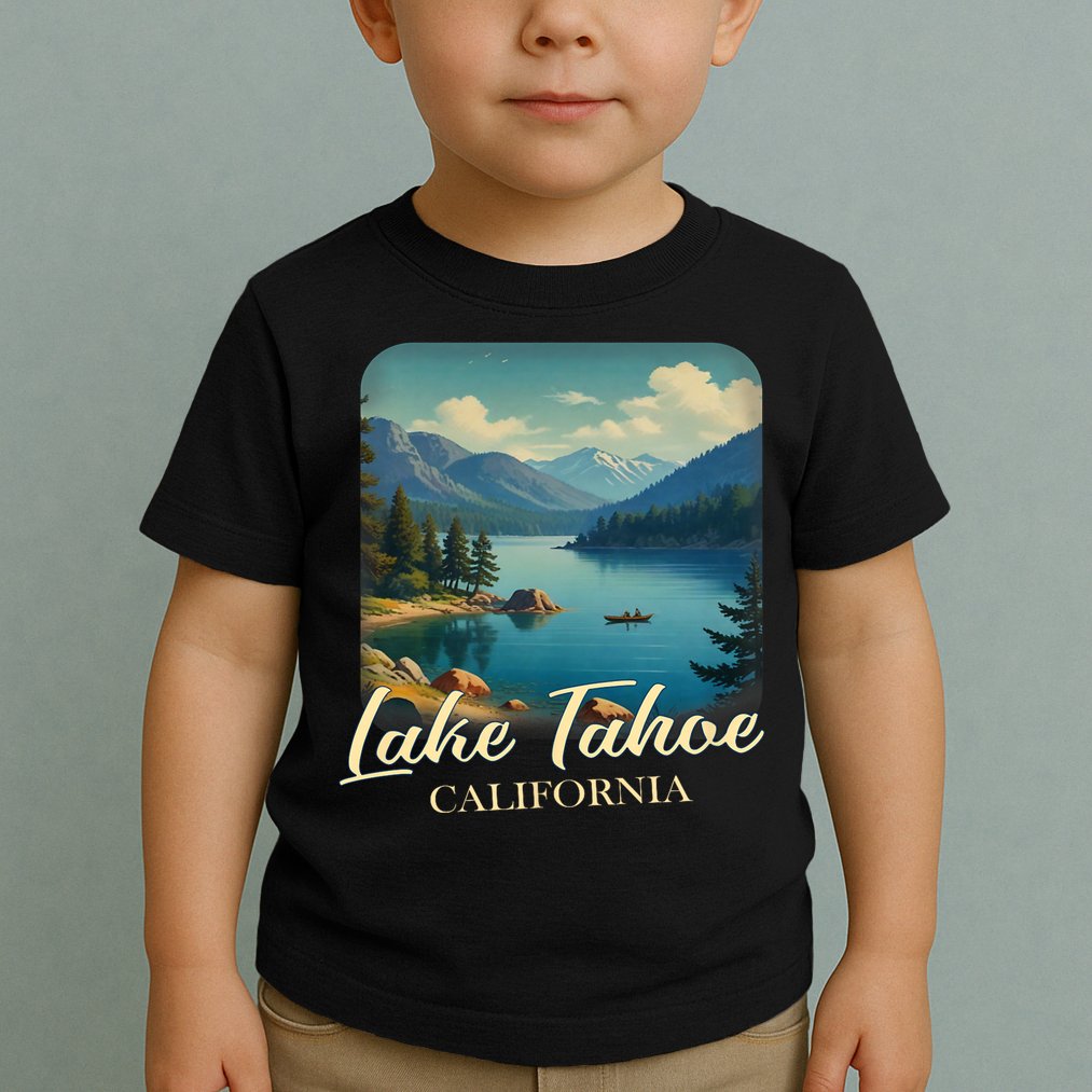 Vintage Lake Tahoe California Mountain Retro Toddler T-Shirt